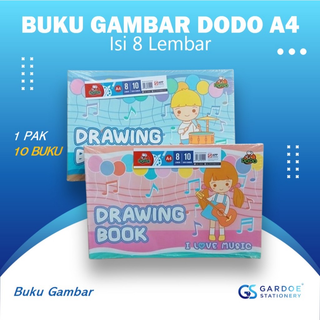 

Buku Gambar DODO A4 /1pack isi 10pcs Buku Sketsa Melukis Cod
