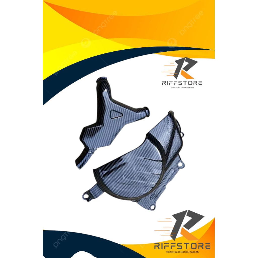 pelindung blok mesin crf150 Carbon Celup Motif "56" cover mesin samping crf 150