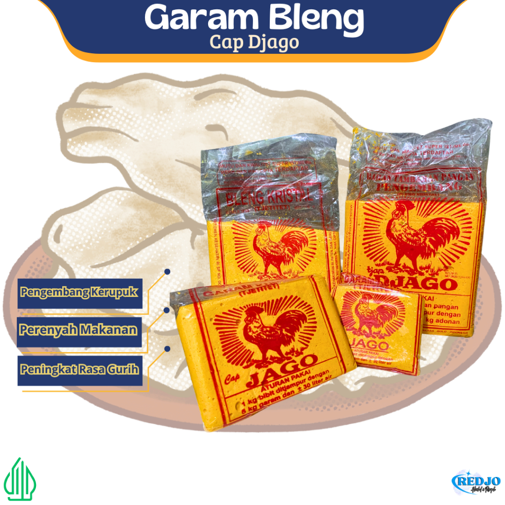 Garam Bleng Cap Djago Pengembang Krupuk Gendar Puli Original