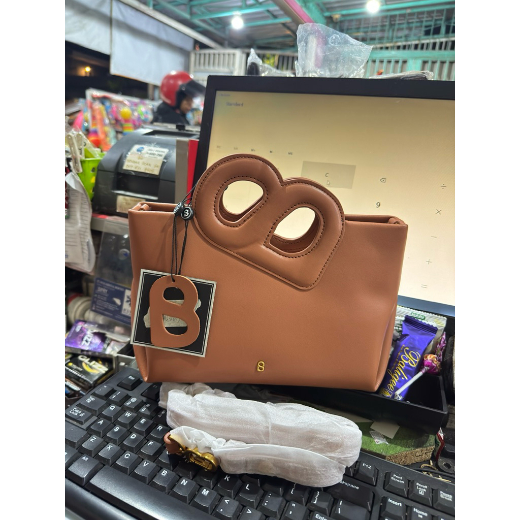 BUTTONSCARVES NINA BAG MEDIUM WALNUT WHITE BLACK FRENCH ROSE NEW BUKAN SECOND BEKAS PRELOVED BALIKPA