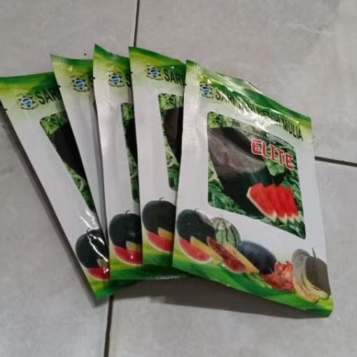 Benih Bibit Semangka Non Biji Elite F1 Isi Benih 300 Butir Kadaluarsa 2026 Terbaru - Benih Cap Sari 