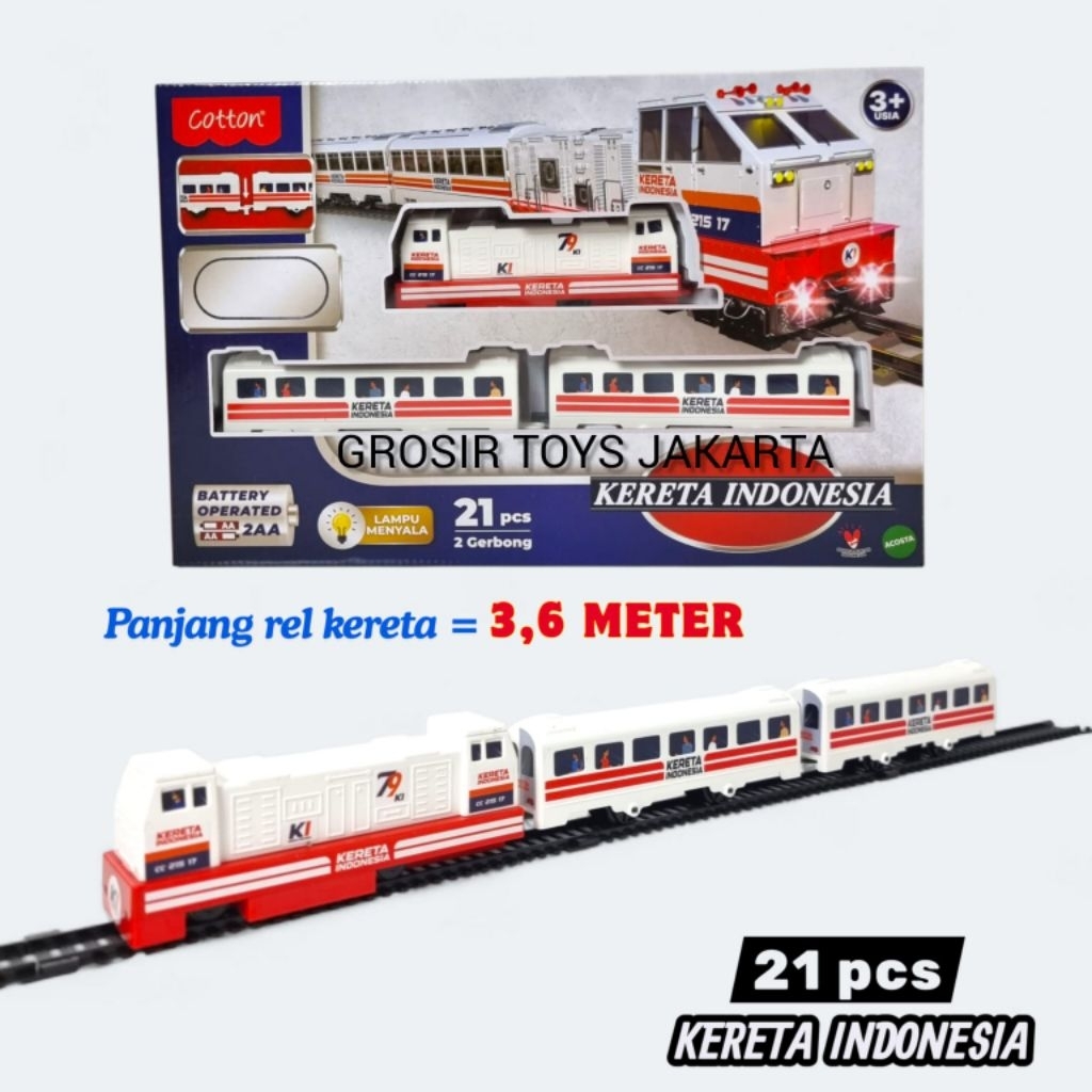 Mainan Anak Kereta Indonesia Panjang Rel 3.6 Meter Mainan Anak Kereta Api Rel 49142