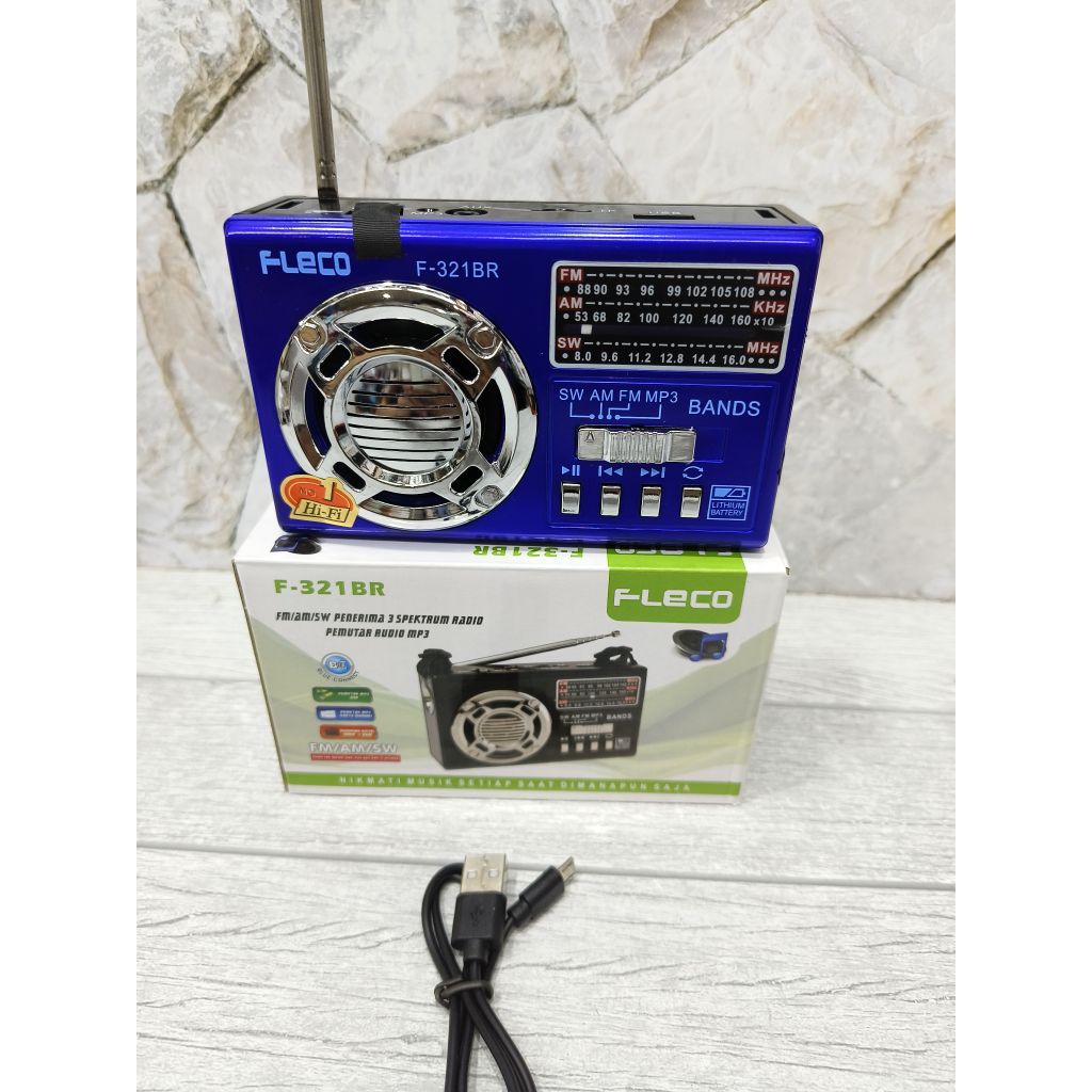 RADIO JADUL FLECO F-321BR Radio Suara Besar Sinyal Kaut MP3