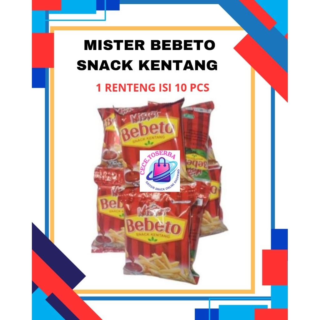 

MISTER BEBETO SNACK KENTANG ISI 7g x 10 Pcs