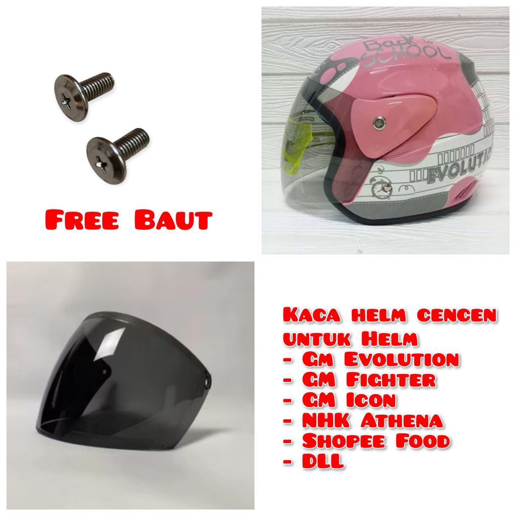 Kaca Helm Cencen GM Evolution GM Fighter GM Icon / KORAN PREMIUM PNP ( COD )