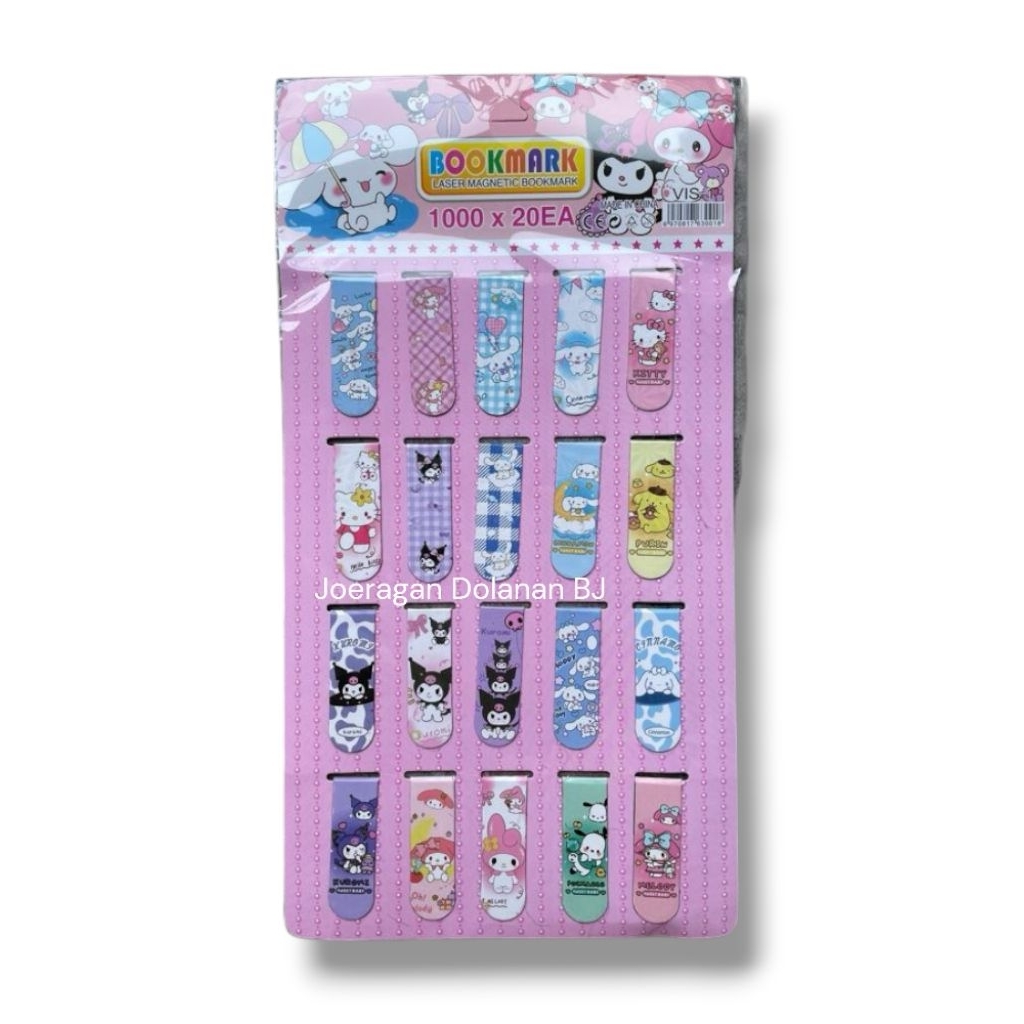 

20pc Pembatas Buku Magnet karakter,pembatas buku sanrio