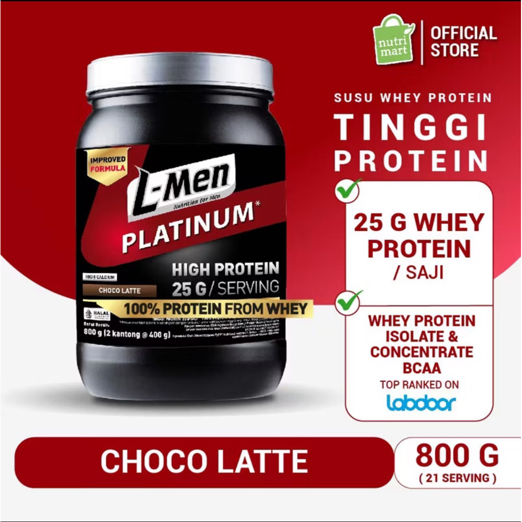 

l-men platinum choco latte/strawberry/vanila caramel/refill 800gram