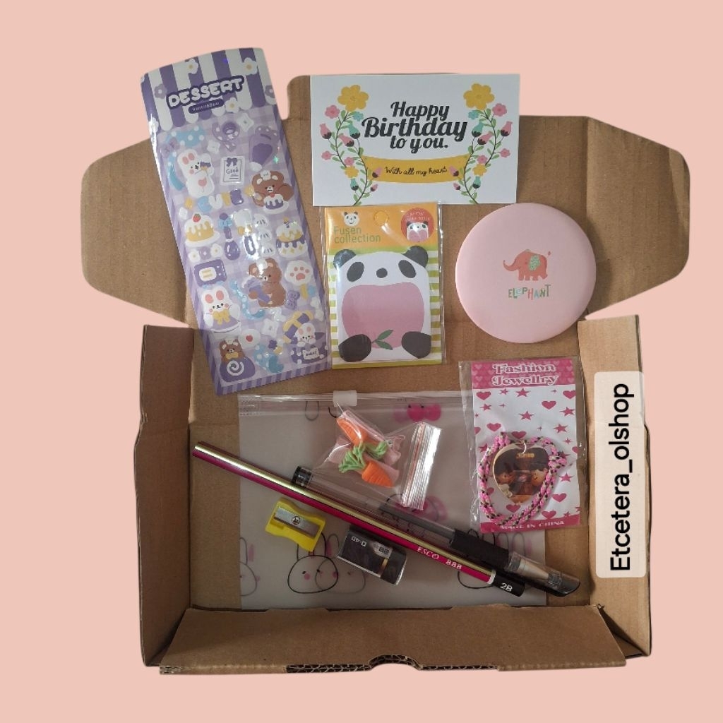 

Hampers ulang tahun alat tulis 11in1, 5in1 / Kado ulang tahun alat tulis 11in1, 5in1 / Set kado alat tulis 11in1, 5in1 / Kado ulang tahun / Hadiah ultah