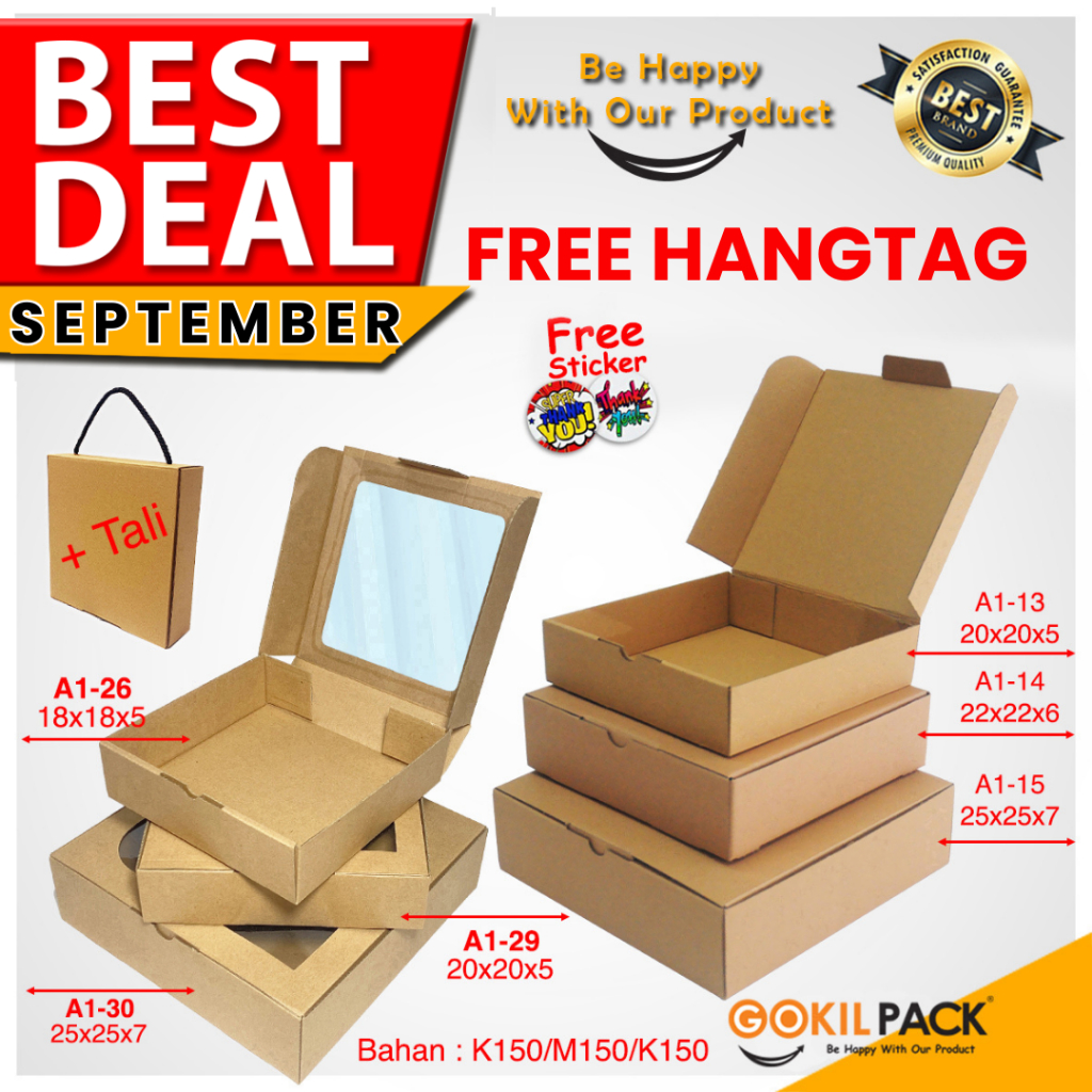 

Kotak Kue | Dus Kue | Kotak Serbaguna | Kotak Murah Kraft 20X20X5 I A1-13