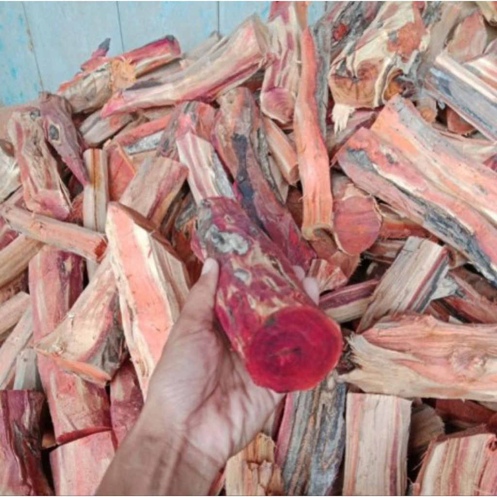 

kayu secang Gelondong kering/secang super merah, panjang ± 24cm