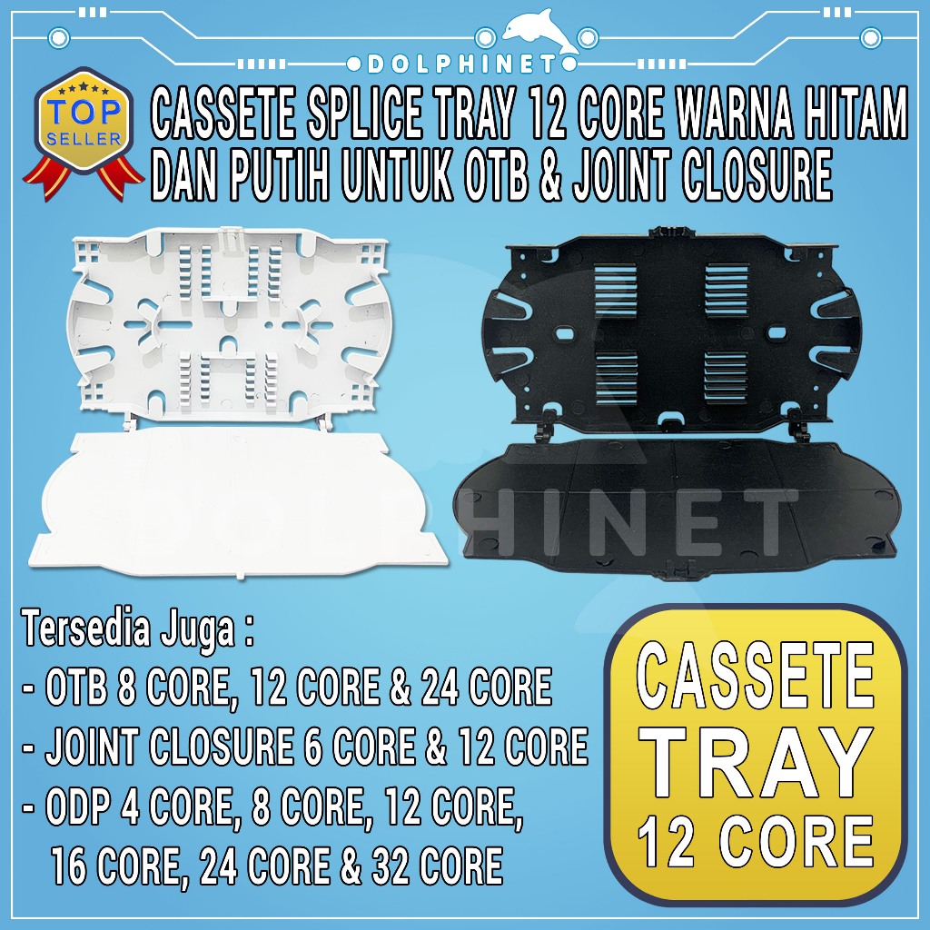Cassete 12 Core / Kaset 12 Core / Splice Tray 12 Core Fiber Optic / Cassete Splice Tray OTB 12 Core 