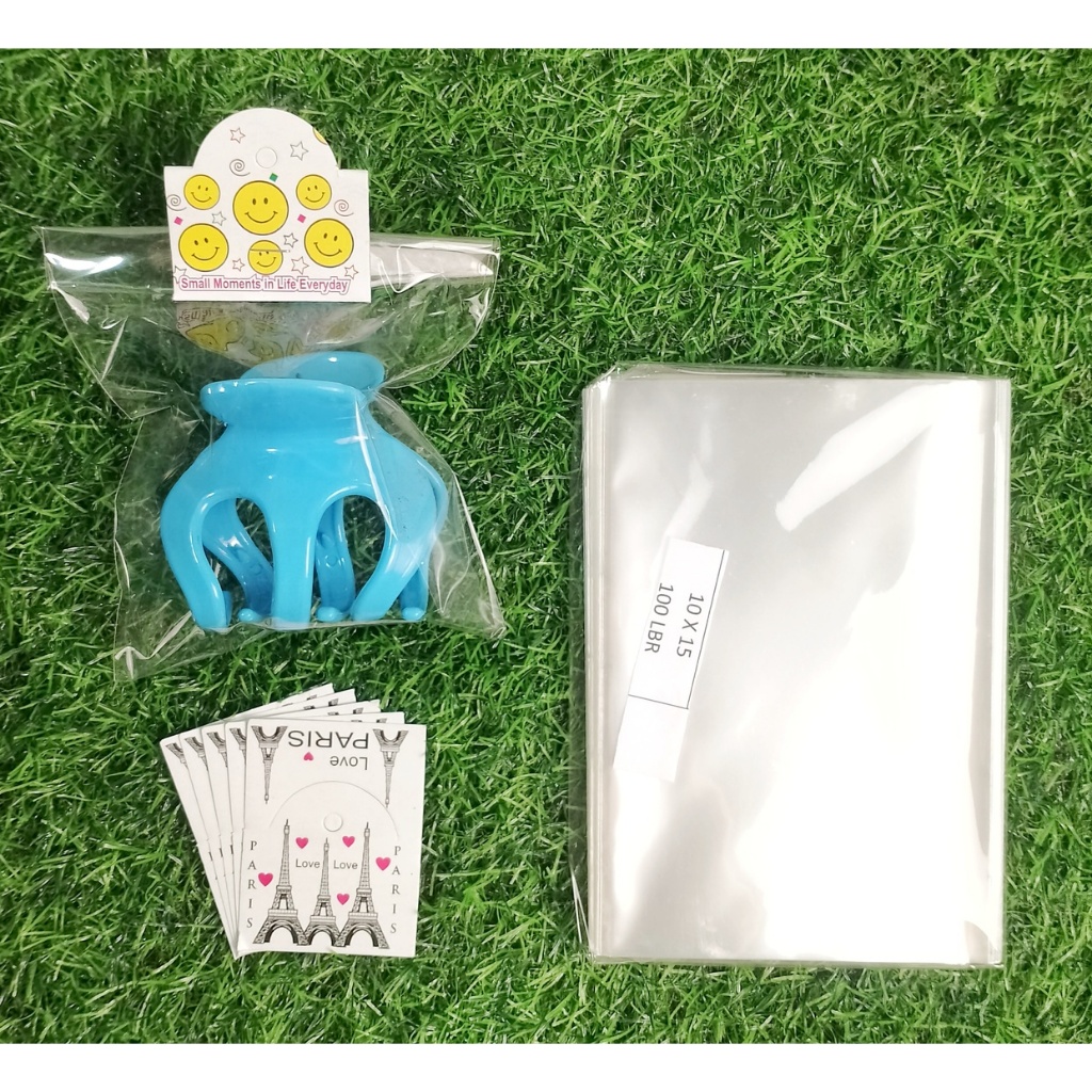 100 set Plastik dan Kertas Label Aksesoris Jedai Jumbo Kemasan Plastik Aksesoris