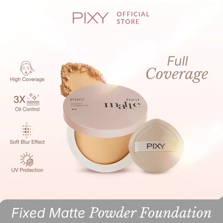 PIXY POWDER FOUNDATION - FIXED MATTE // JSELECTIV X JHON KOSMETIK // Bedak Padat PIXY - ORI️ BPOM CO