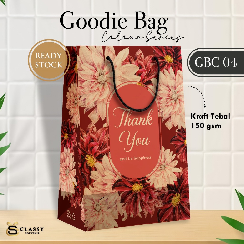 

[12 PCS] PAPERBAG GBC 04 MOTIF READY STOCK - TAS SOUVENIR PERNIKAHAN BAHAN KRAFT LUSINAN
