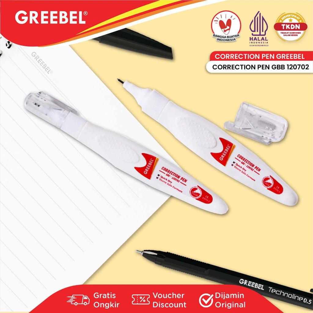 

TBMO GREEBEL Correction Pen / GBC 120702 (1PCS) / Tipe x / Tip X Cepat Kering