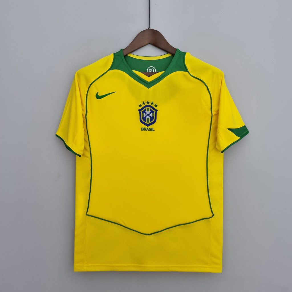 Jersey Retro Vintage Brazil Home 2004 GO HQ