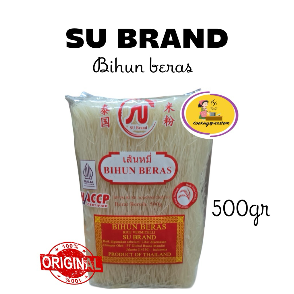 

SU Brand Bihun Beras 500gr – Rice Vermicelli Thailand Halal Original Import