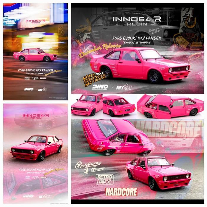 Inno64 Ford Escort MK2 Pandem EMOTION Retro Havoc (RESIN)