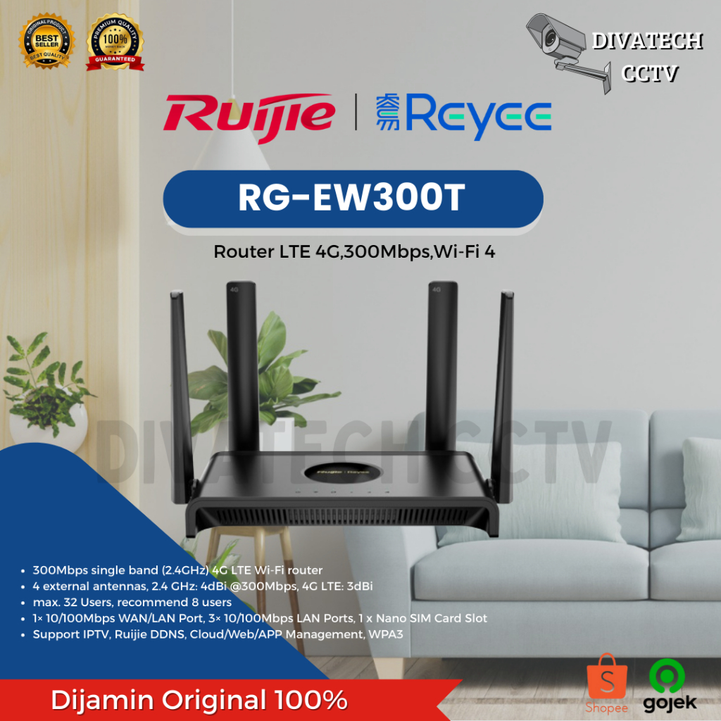 Ruijie RG-EW300T N300 Wireless Router LTE 4G