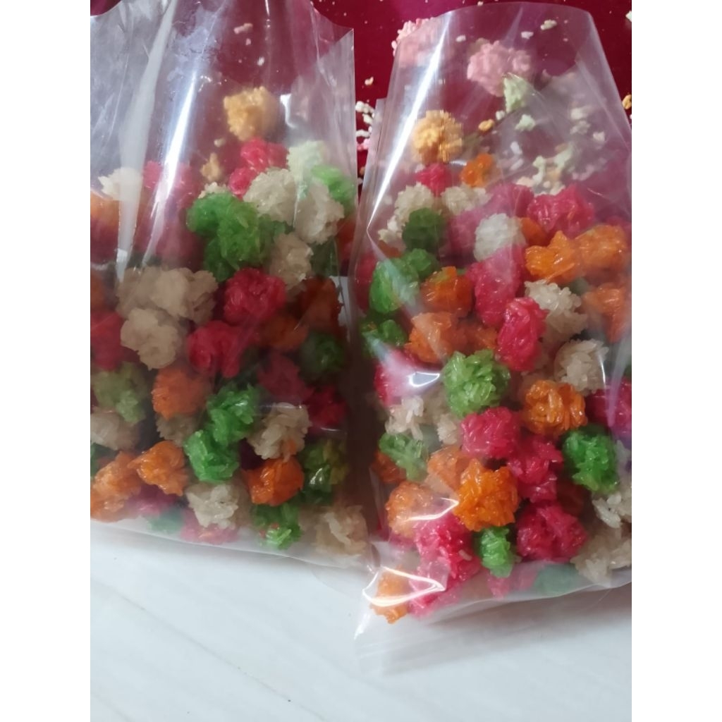 

rengginang pelangi ketan rengginang mentah