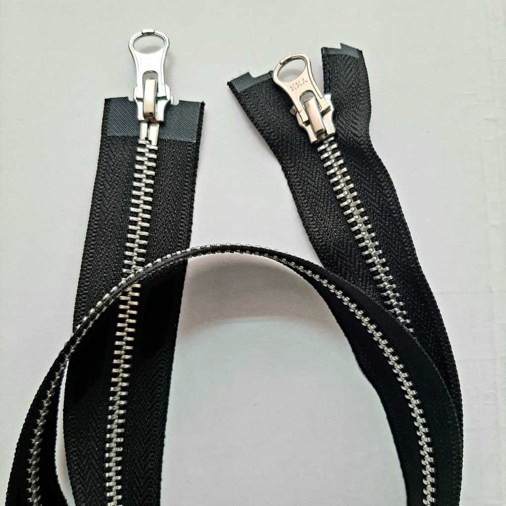 Ristlesting Sleting Zipper YKK Jaket Besi - Rel Alumunium No. 5 - RAMMR 56 (1 Lusin)