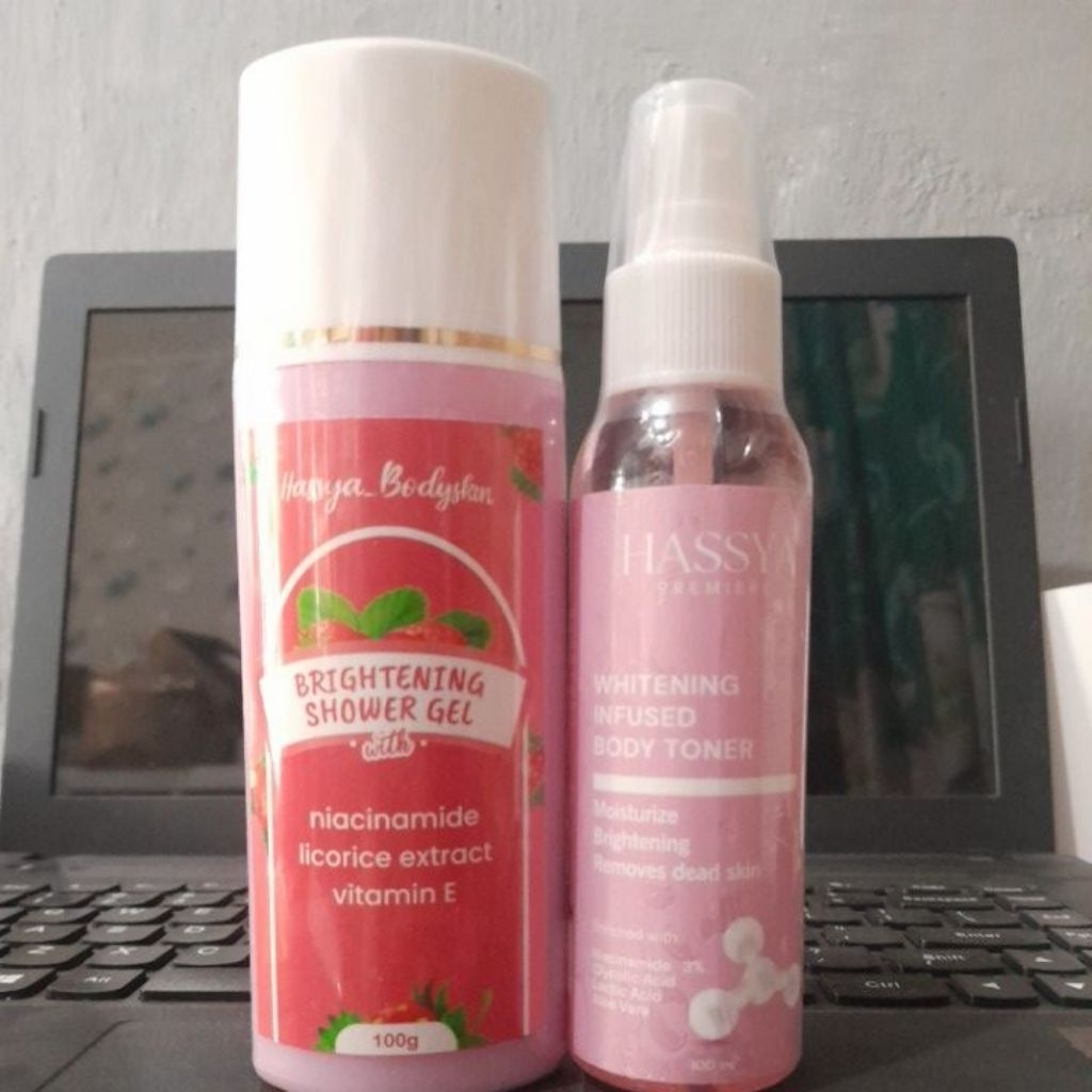 paket super whitening hassya bodyskin(sabun+Toner)