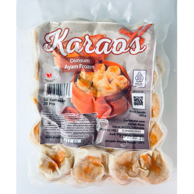 

Dimsum ayam KARAOS 380gr isi 20pcs