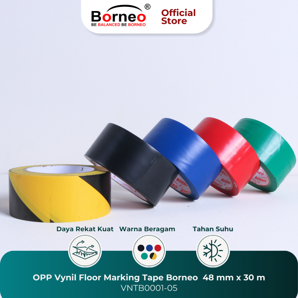 

Floor Marking Borneo 48mm x 30M Opp Vinyl Tape