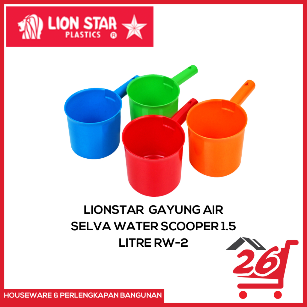 LION STAR GAYUNG AIR Selva Water Scooper 1.5 Litre RW-2 / GAYUNG MANDI
