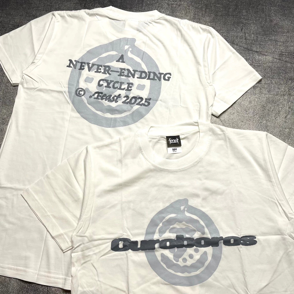 T-Shirt Feast | Ouroboros | Merch Band Feast | White Unisex