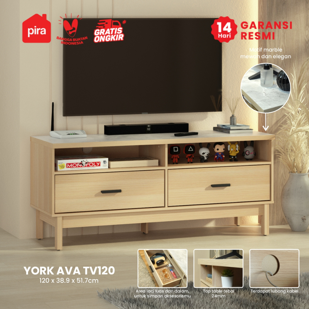PIRA METROPOLIS -  YORK AVA TV120 Meja TV / Rak TV / Lemari TV