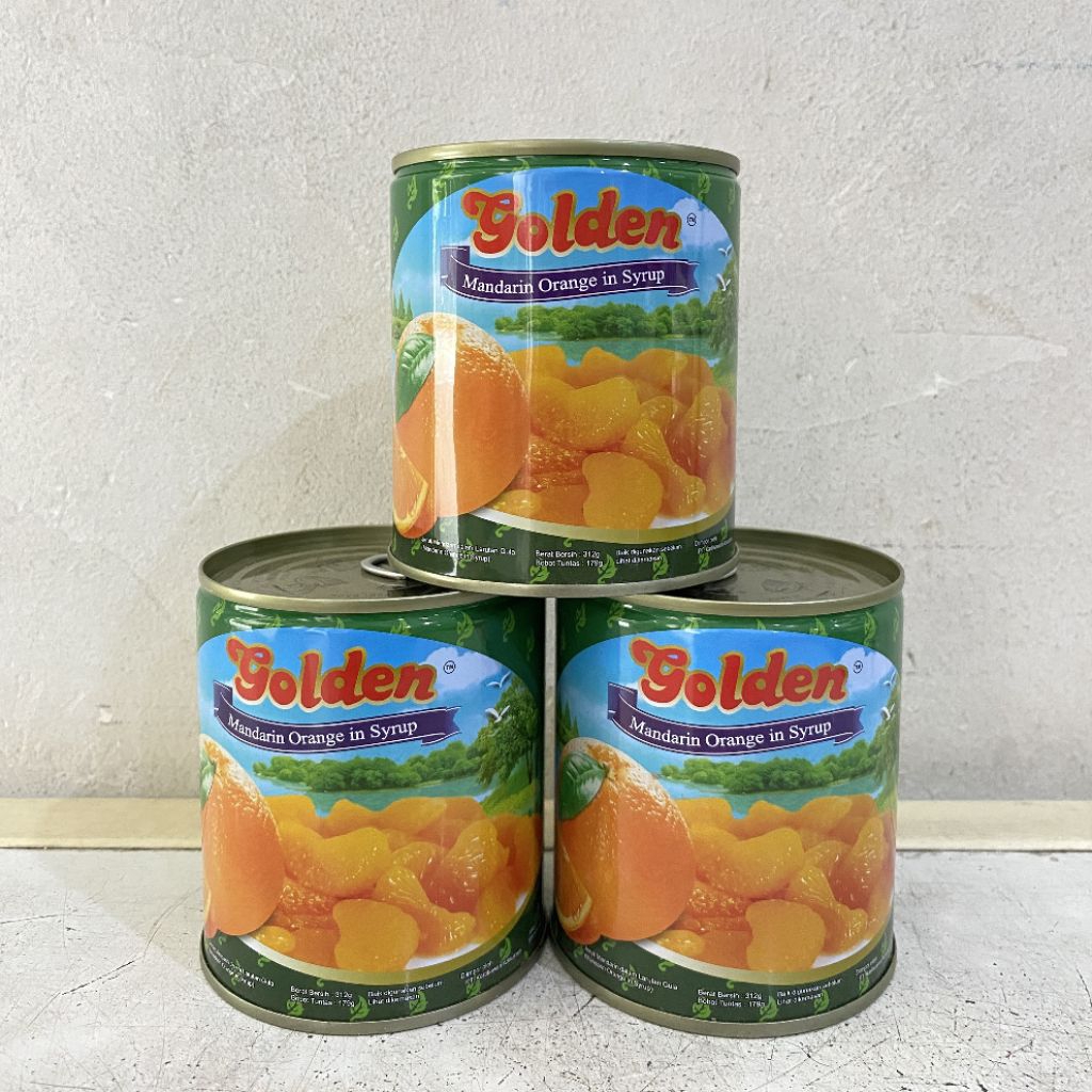 

Golden mandarin orange in syrup 312 gram | buah jeruk kaleng | golden jeruk kaleng
