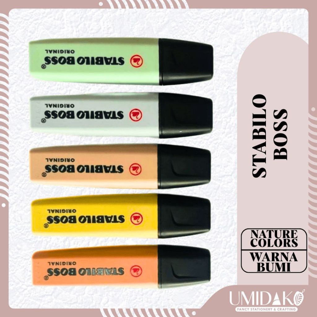 

[UMIDAKO] STABILO BOSS ORIGINAL / HIGHLIGTER NATURAL / STABILO BOSS NATURECOLORS