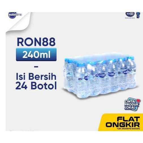 

RON88 AIR MINERAL MINI 240ml (1 dus=24 btl) BOTOL KECIL KEMASAN PACK KHUSUS INSTAN