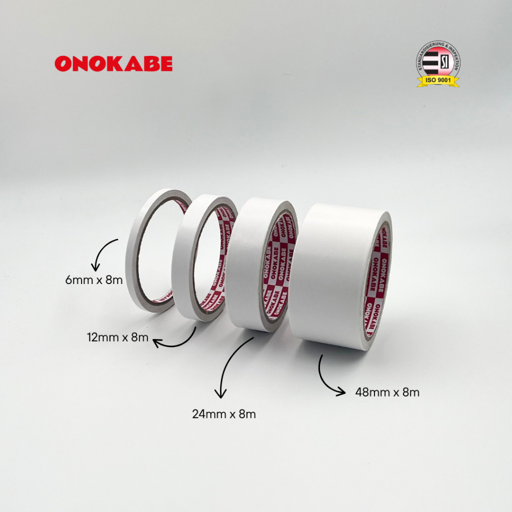 

Double Tape Kertas 48mm x 8m 6 Rol - Lakban Onokabe