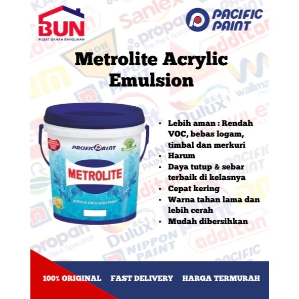 Cat Tembok Dinding Metrolite Acrylic Emulsion (3 Liter) - GOLDEN CORN WARNA TINTING