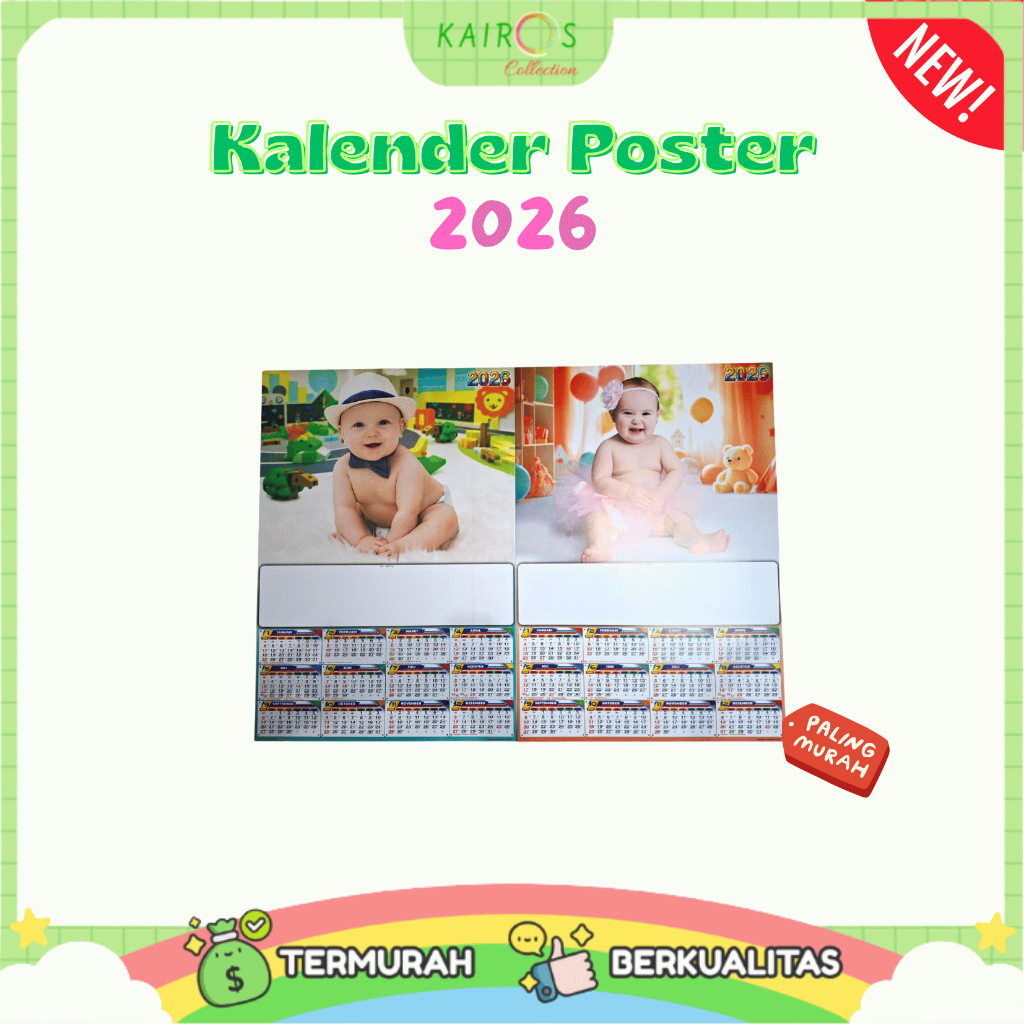 

Kalender Poster Dinding Aesthetic Tahun 2026