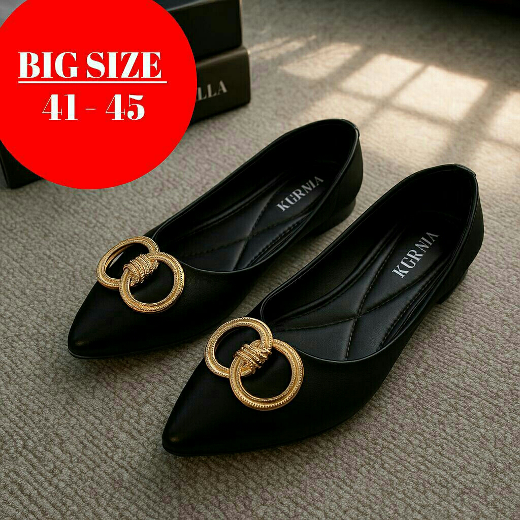 Sepatu Wanita Flatshoes Big Size 41 42 43 44 45 V054