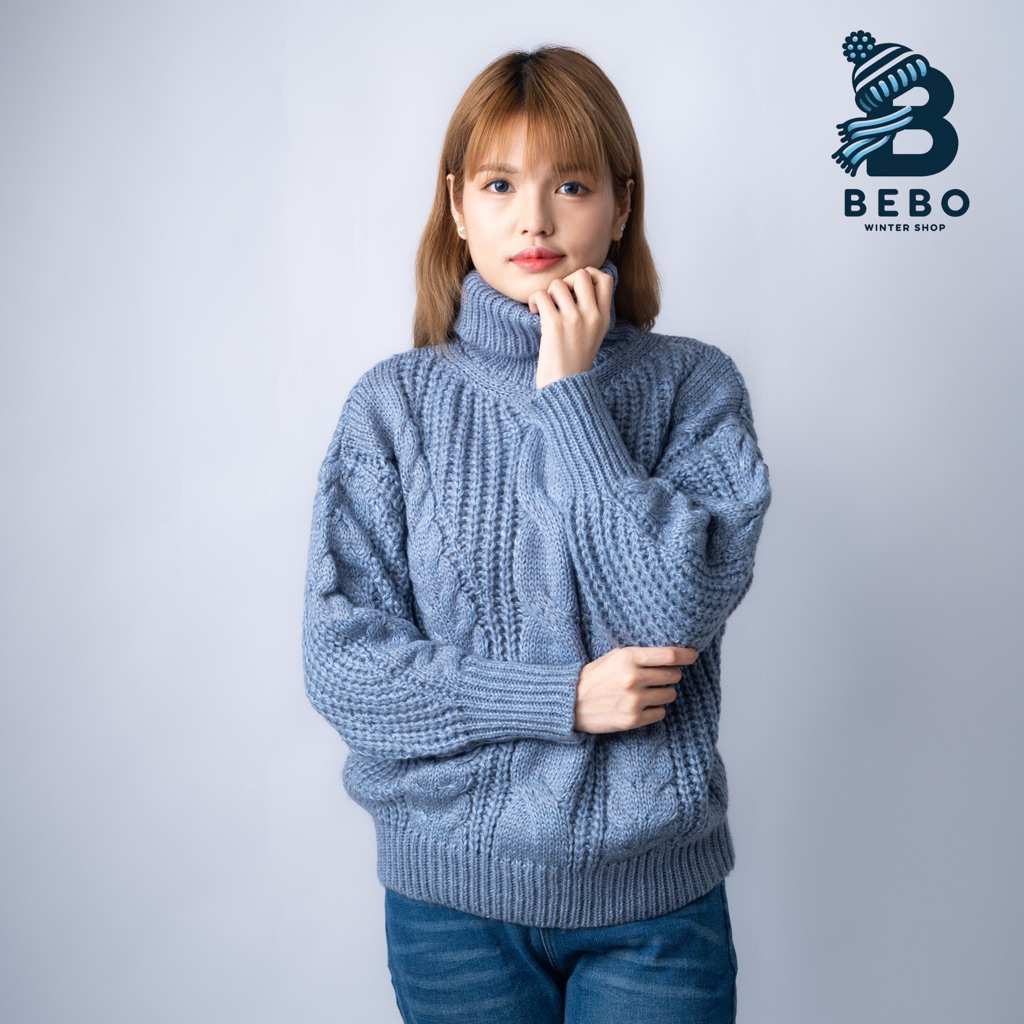 Cable Knit Sweater WoolSweater rajut wool super tebal