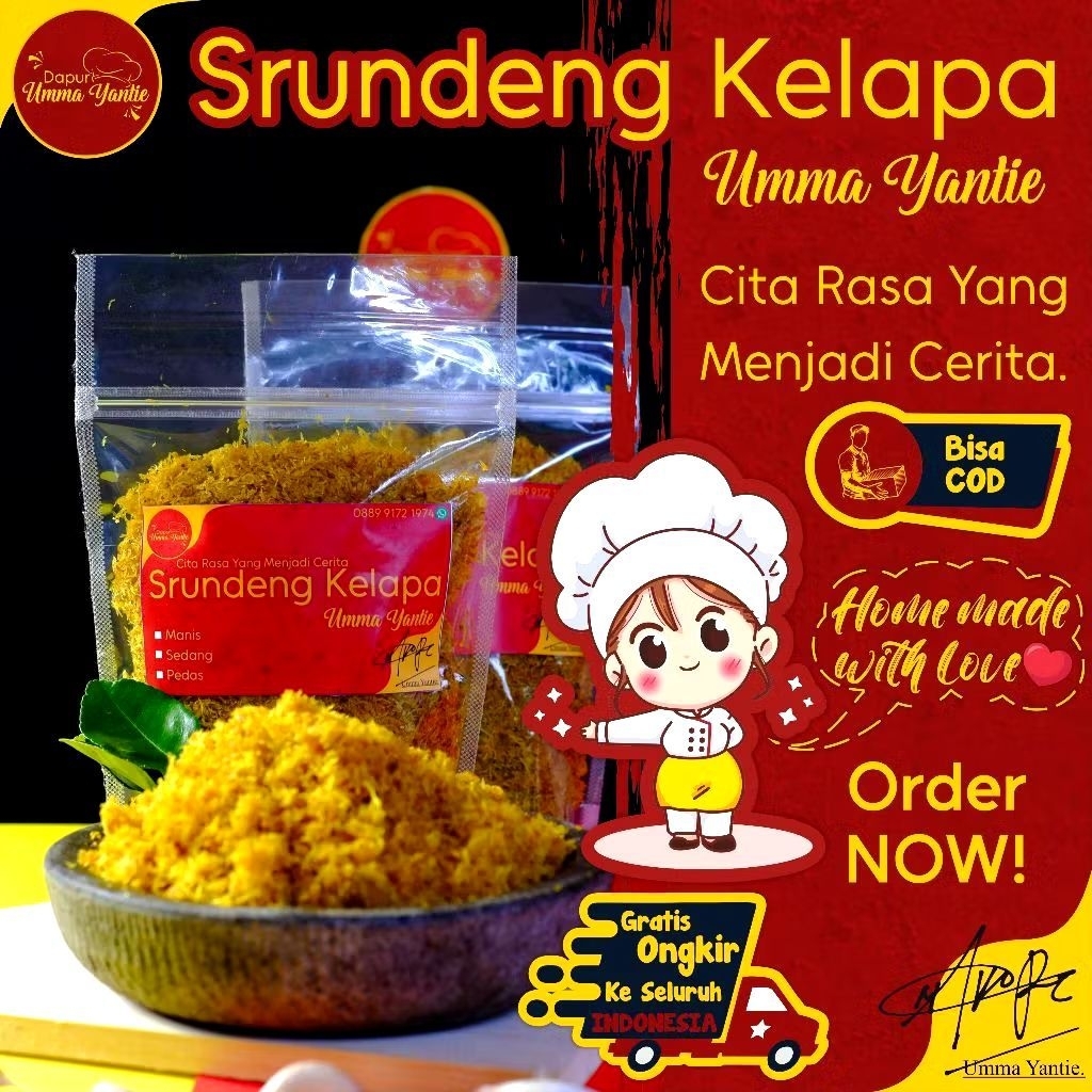 

Srundeng Kelapa 150 gram Premium Gurih Pedes Camilan Praktis Lezat Manis Pedas Homemade Halal