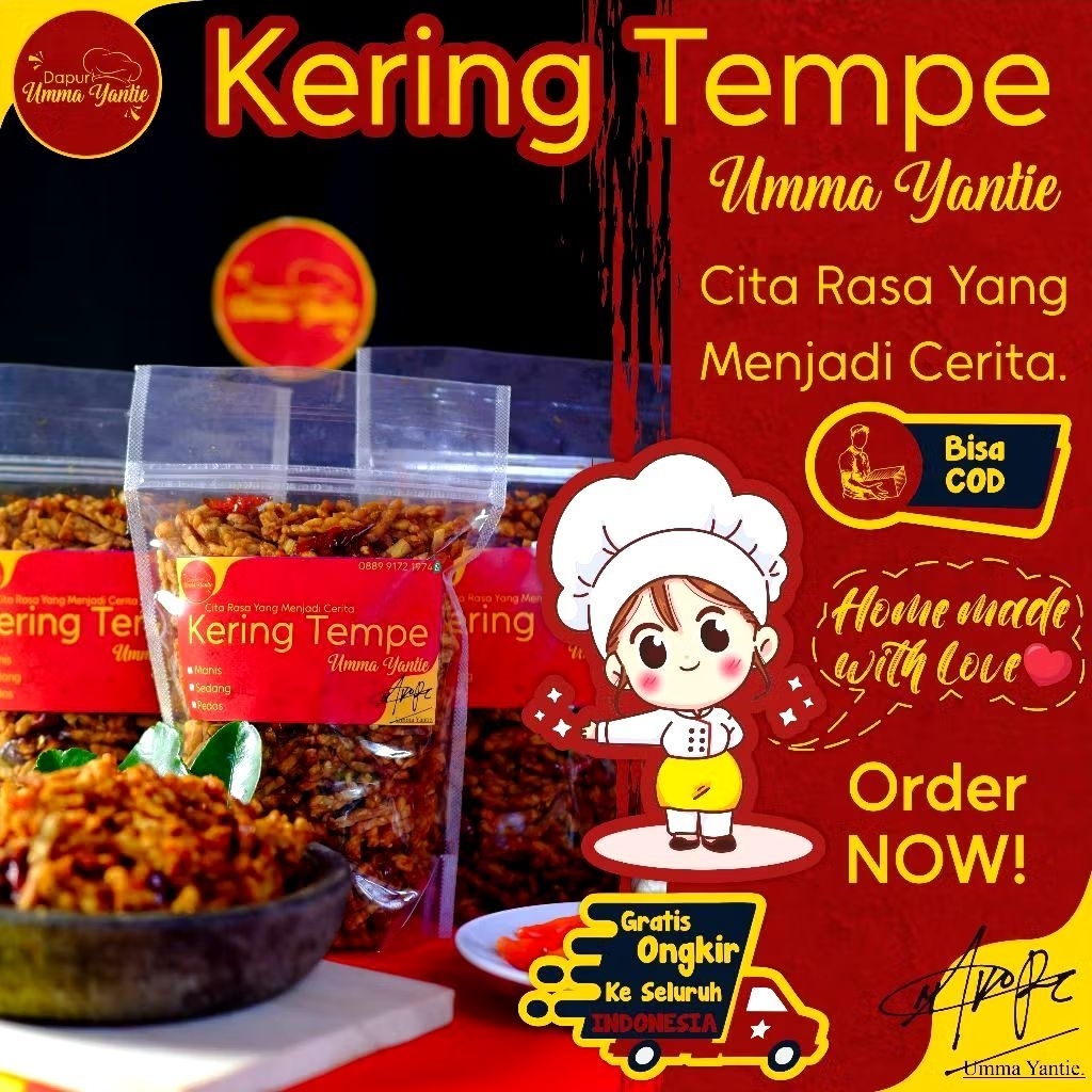 

Kering Tempe Oreg Premium 250 gram Kering Tempe Orek Kriuk Pedes Camilan Praktis Lezat Manis Pedas Homemade Halal
