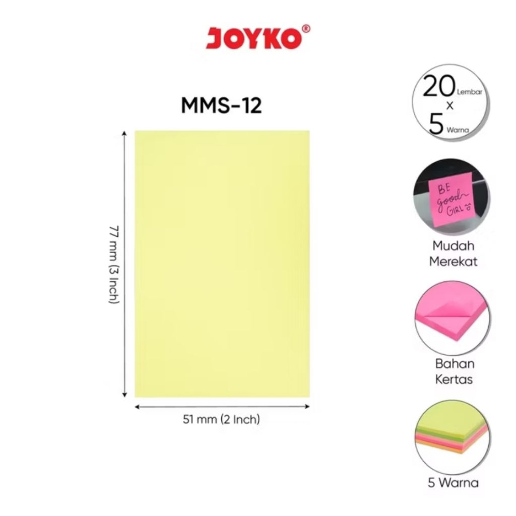 

STICKY NOTES/MEMO STICK JOYKO MMS-12