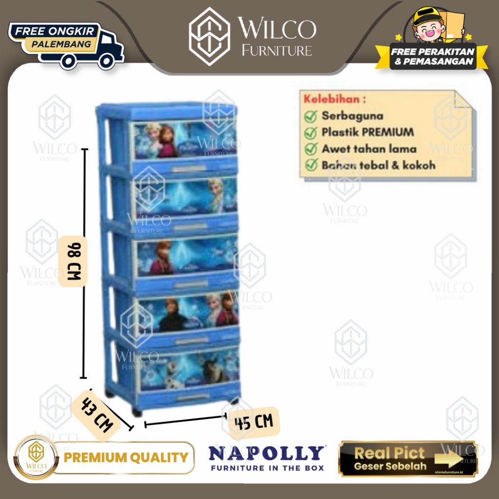 Lemari Pakaian Napolly Frozen/ Lemari Plastik Napolly CBKA X48 Frozen