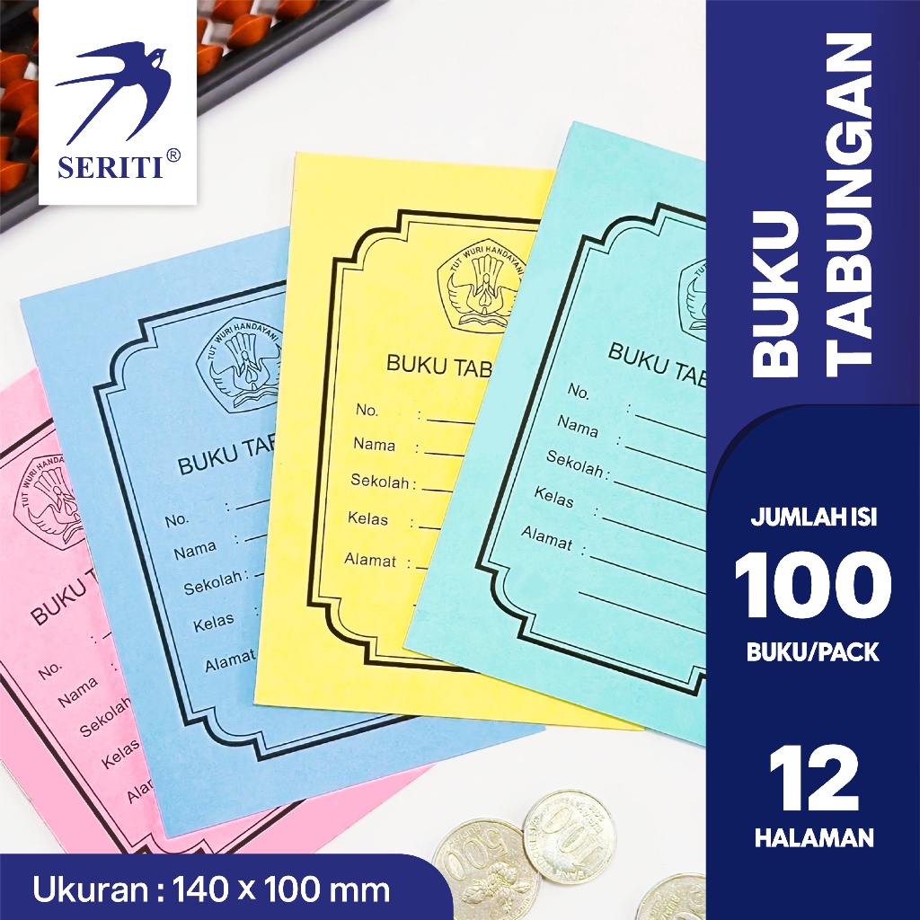 

Buku Tabungan Seriti Anak Sekolah Isi 100 Buku