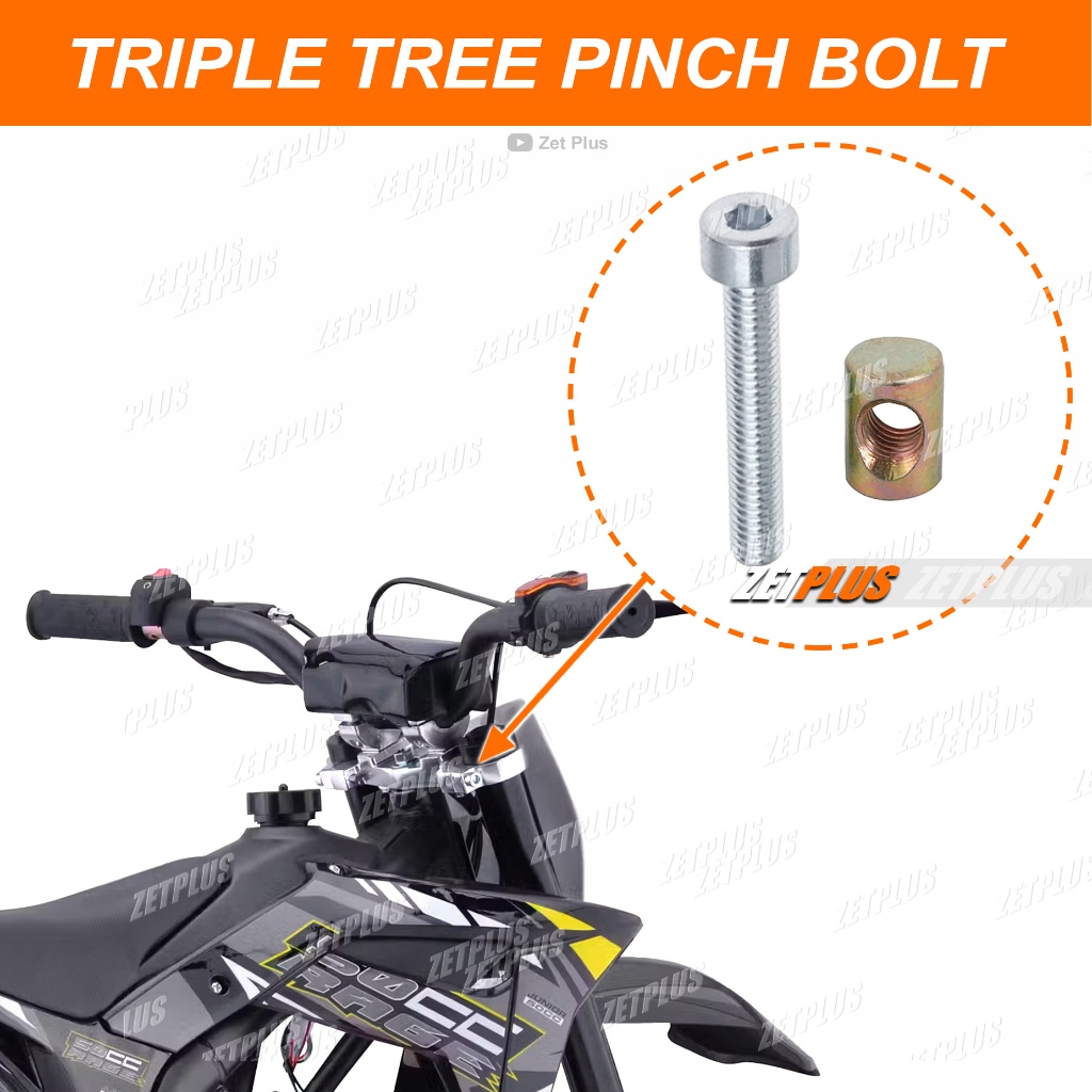 BUAT + MUR SEGITIGA ATAS BAWAH / shock depan mini trail mini gp 50cc 2T mesin tarik