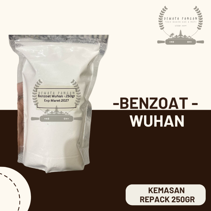 

[A2] Sodium Benzoat Wuhan / Natrium Benzoat / Pengawet Makanan dan Minuman Kemasan Repack 250gr
