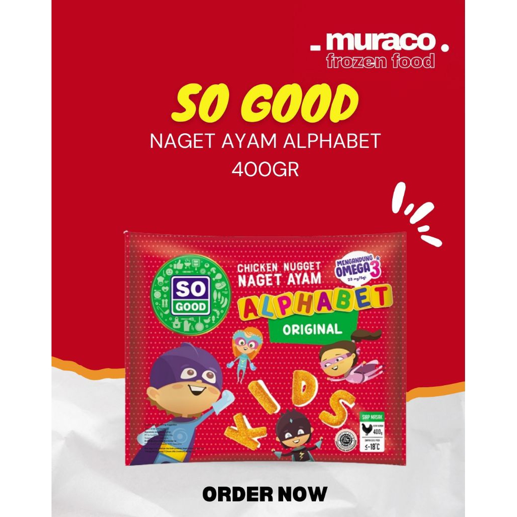

So Good Chicken Nugget Alphabet huruf 400g