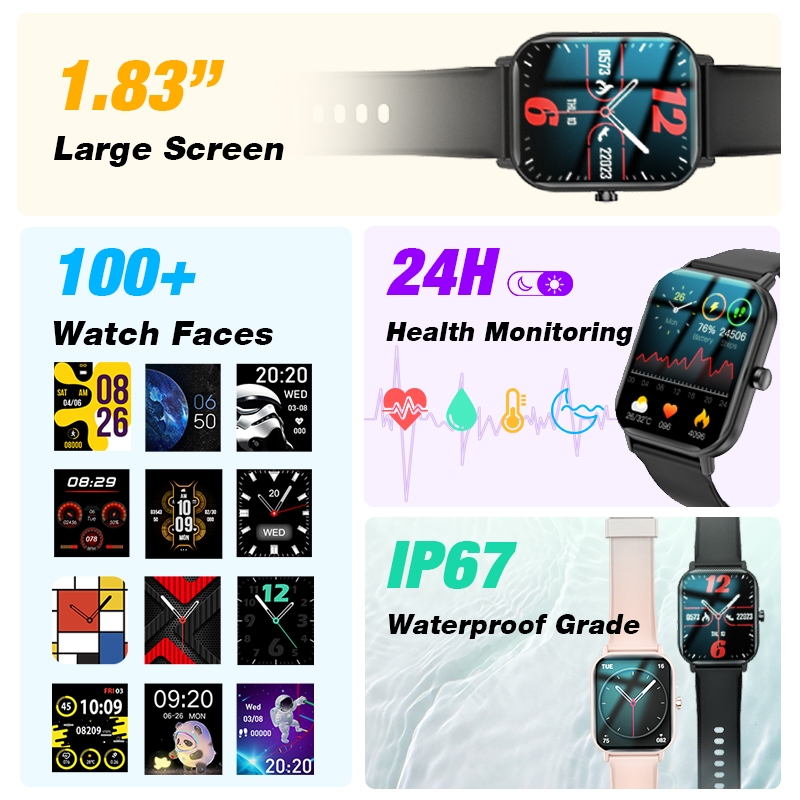 BEST SALE Huafit Aolon GTS Smartwatch Asli Layar 41mm Running Pace Wallpaper Kustom Bluetooth Call