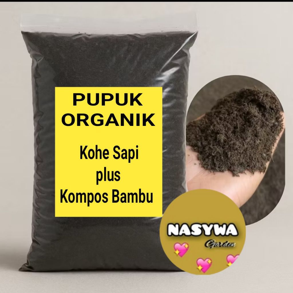 Pupuk Kandang Kohe Sapi Plus Kompos Bambu Lapuk Murni