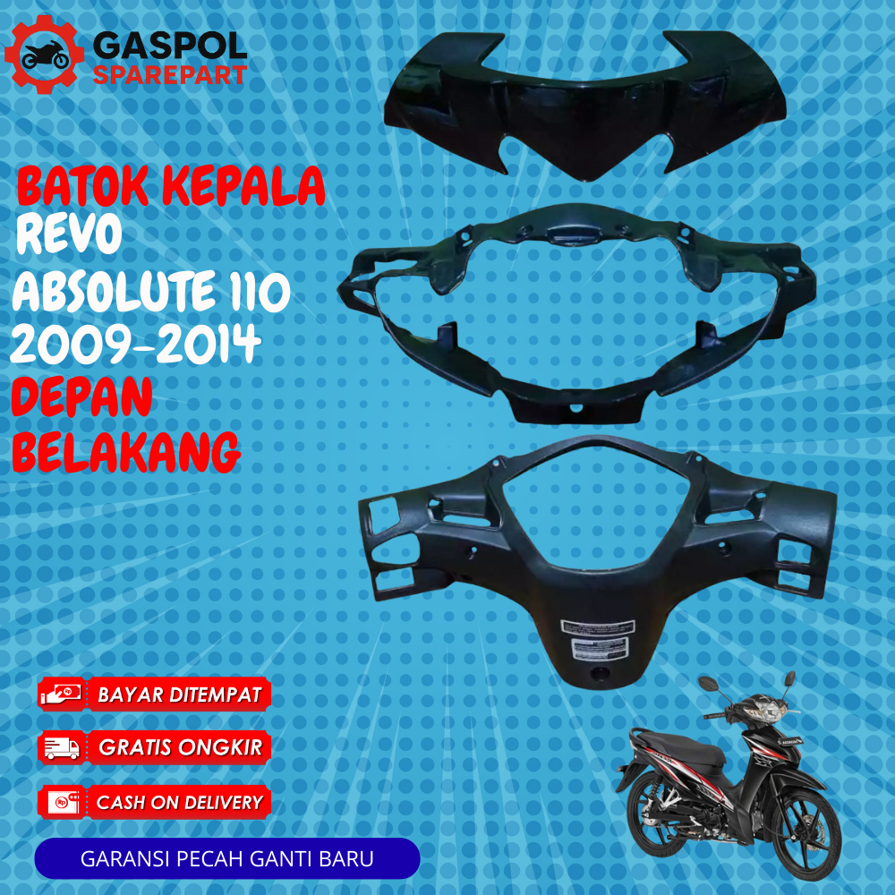 Set Batok Revo Absolute 110 3 Item Depan Belakang Visor – Cover Body Motor Revo Fit & Revo Absolute 